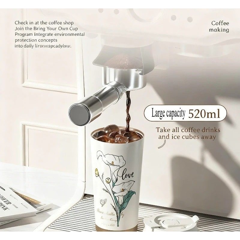 Flower Series Thermal Coffee Cup 3