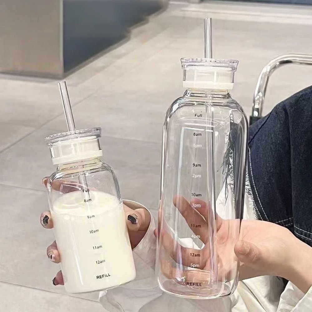 Transparent Time Marker Glass Bottle 1