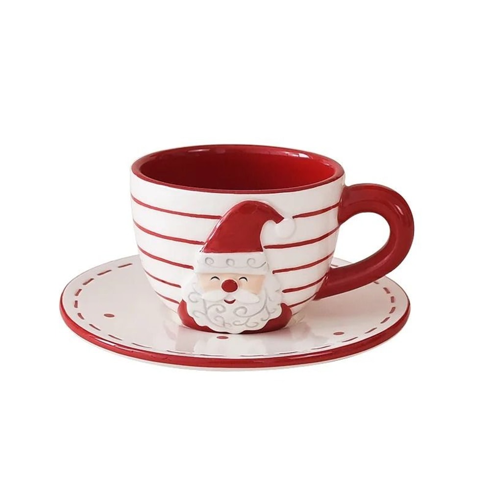Santa Claus Ceramic Coffee Tea Set 4