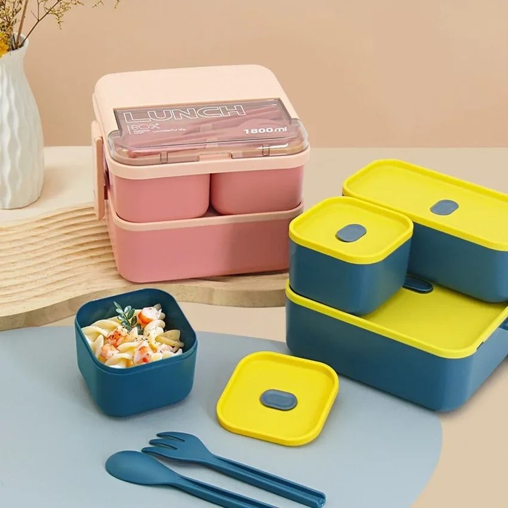 Portable Compartment Bento Lunch Box 0