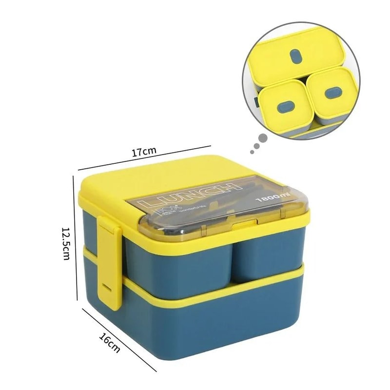 Portable Compartment Bento Lunch Box 9