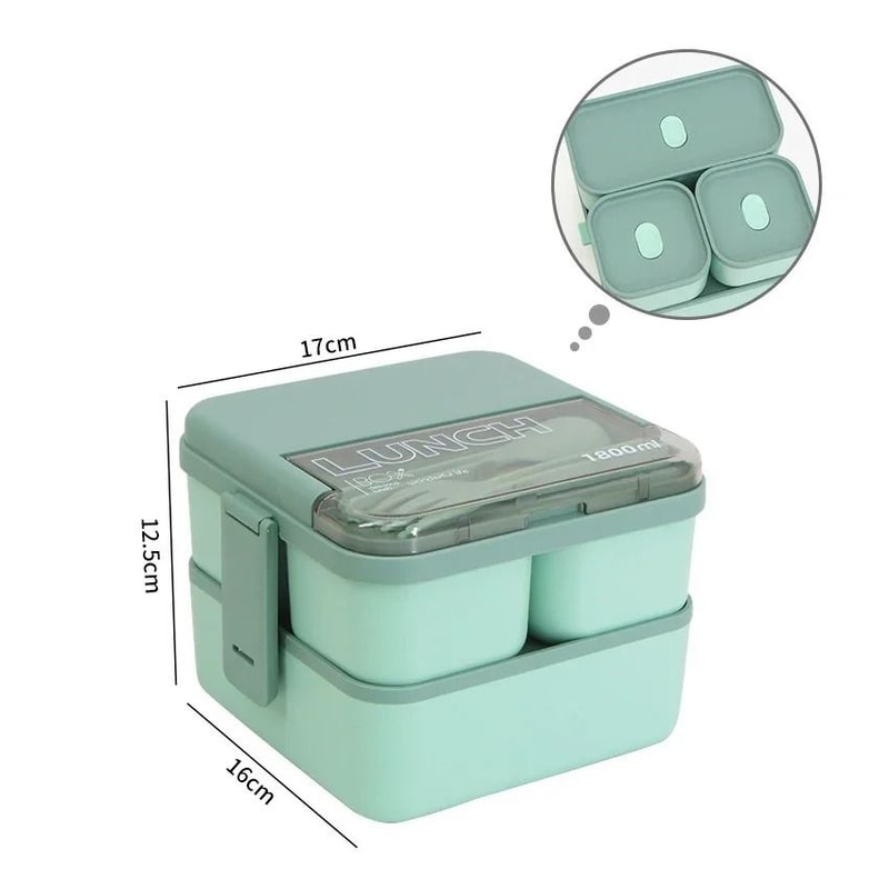 Portable Compartment Bento Lunch Box 7