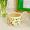 Cream Flower Ceramic Mug 4