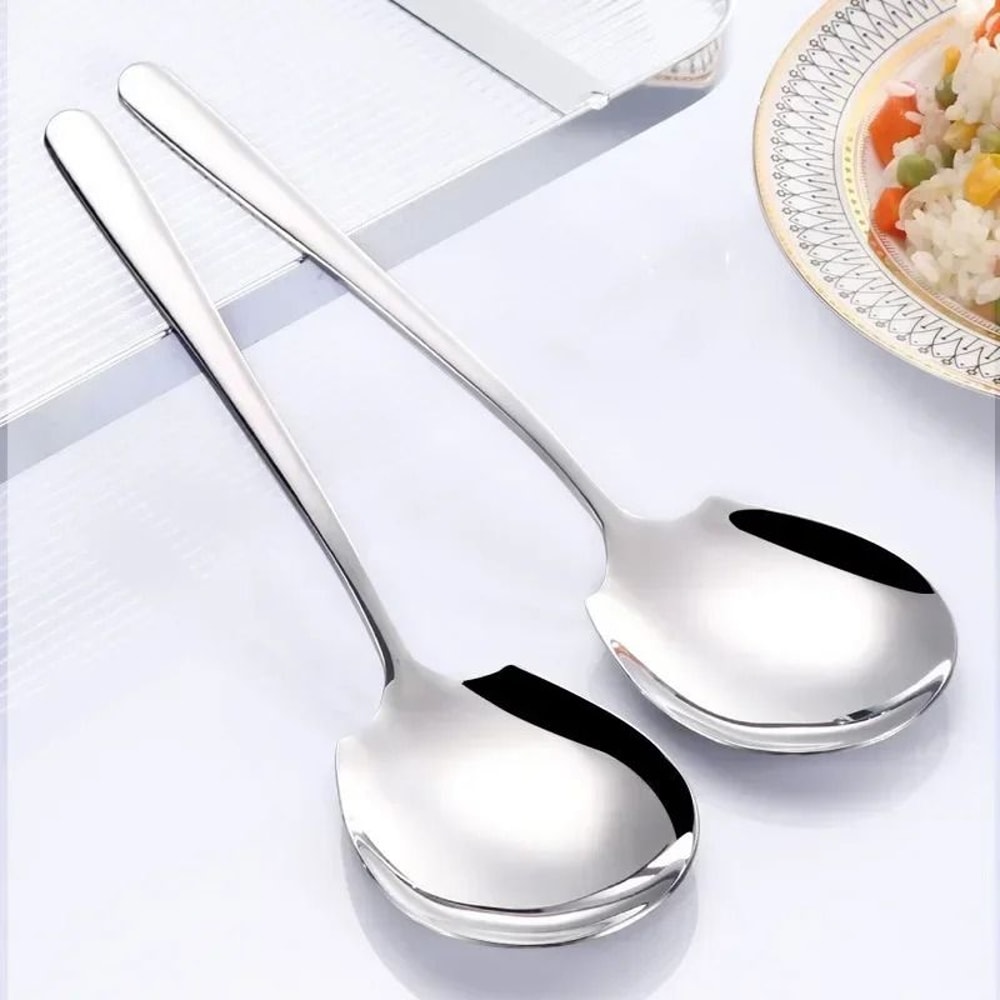 Stainless Steel Long Handle Soup Spoon 0