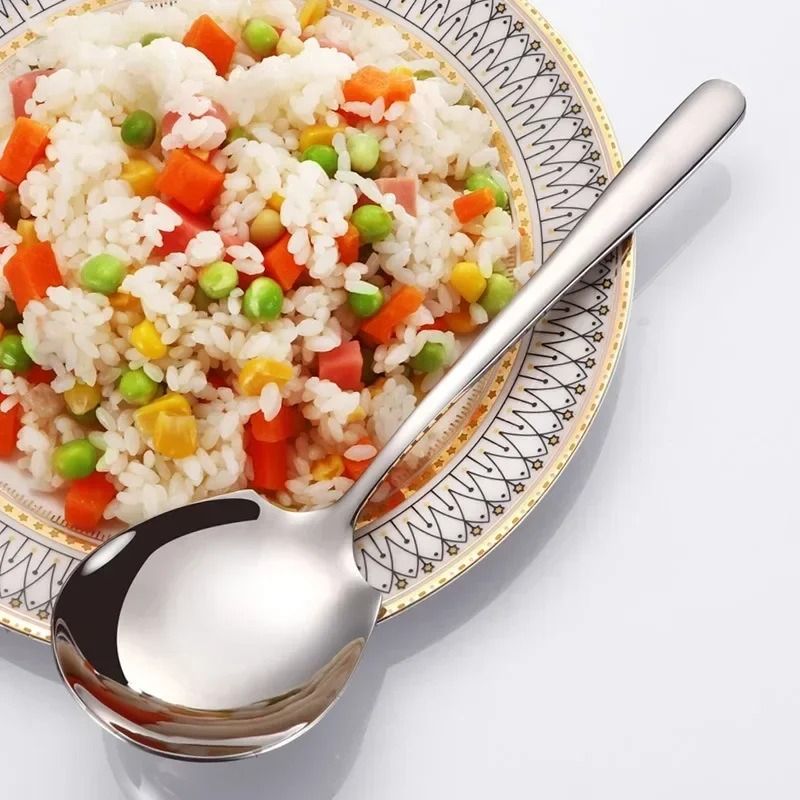 Stainless Steel Long Handle Soup Spoon 1