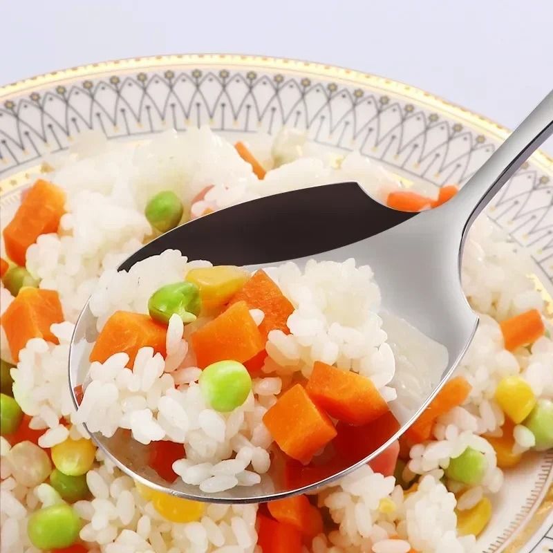 Stainless Steel Long Handle Soup Spoon 2