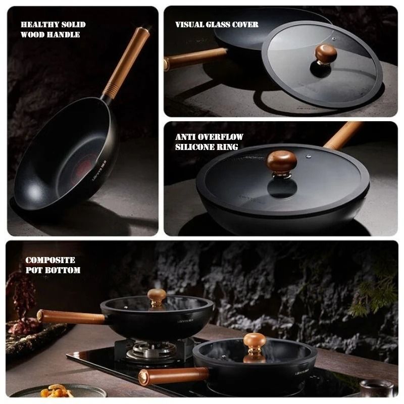 Aluminum Alloy Nonstick Skillet Wok 3