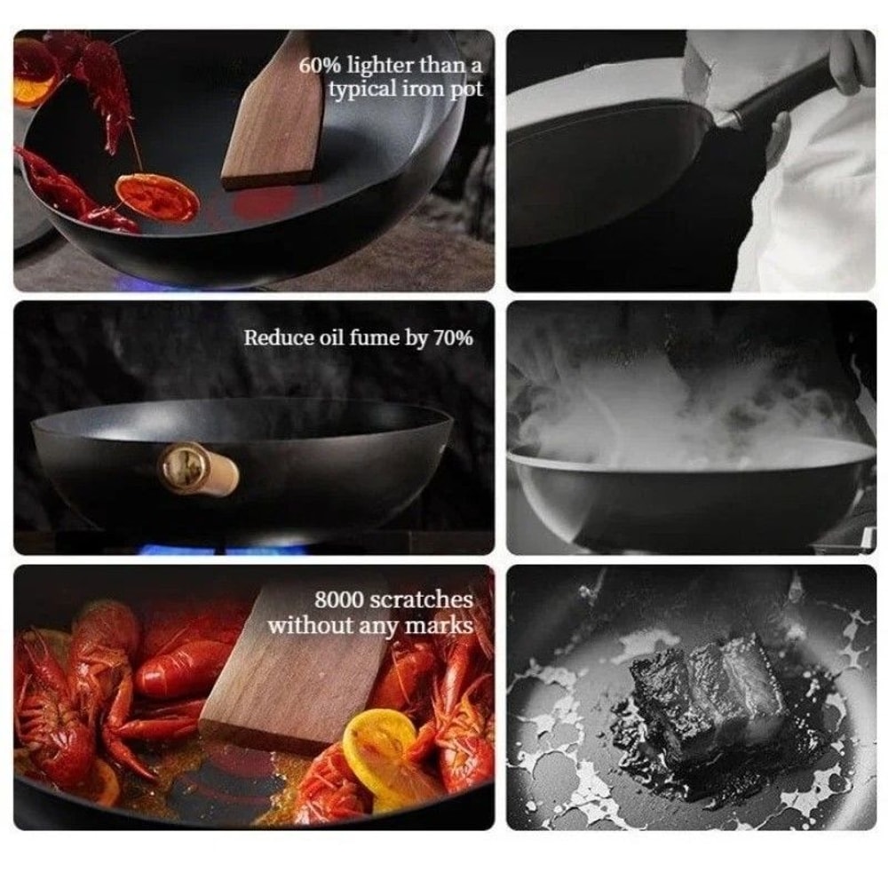 Aluminum Alloy Nonstick Skillet Wok 4