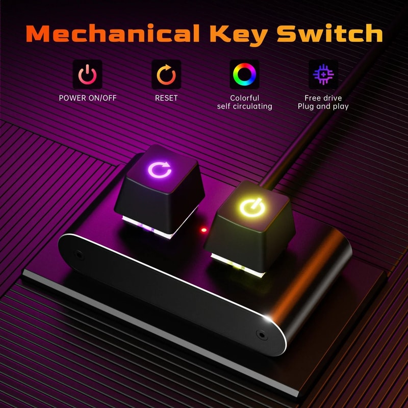 Mechanical Desktop Power Switch With LED Light 1