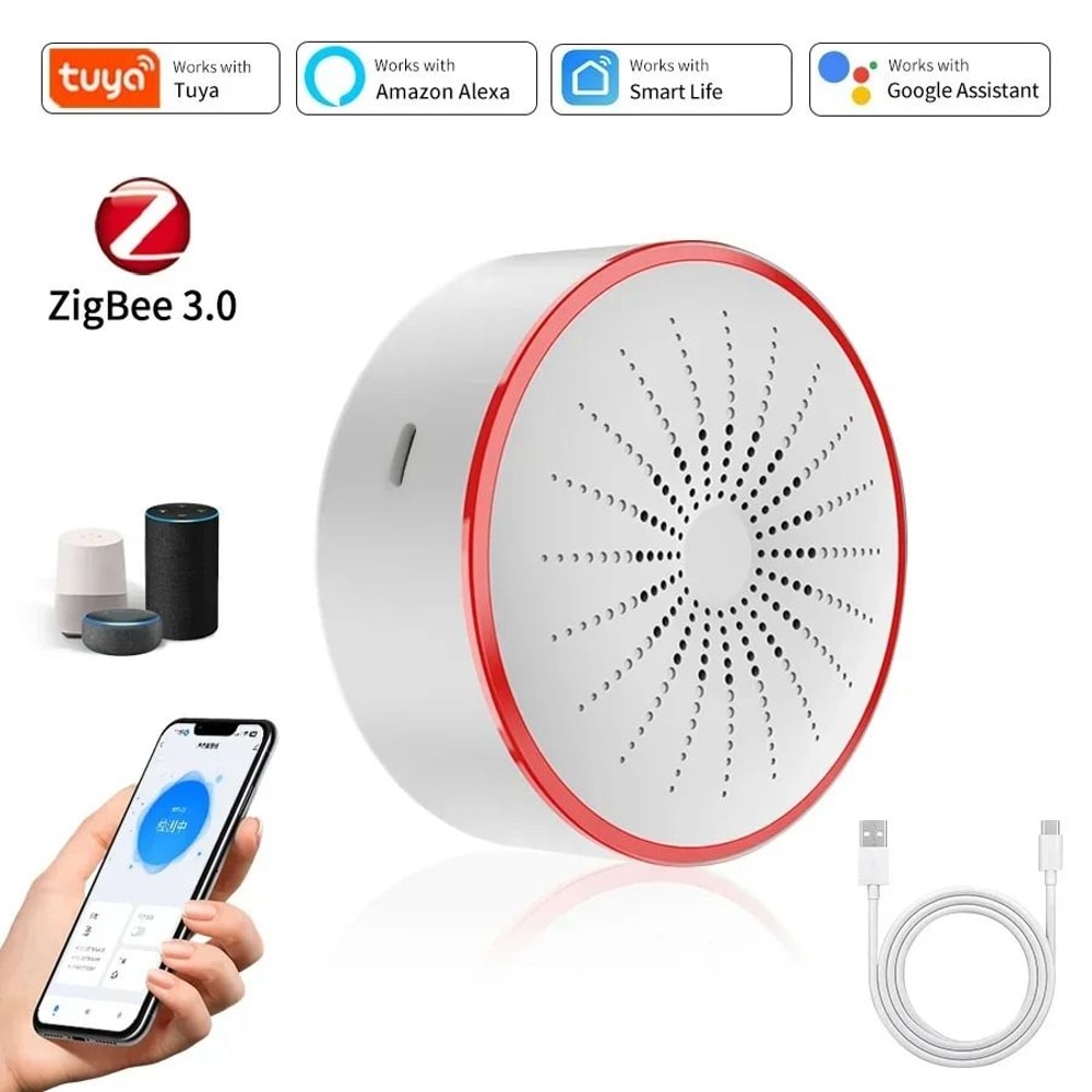 WiFi Zigbee Smart Siren Alarm Sound Light Alert Detector 6
