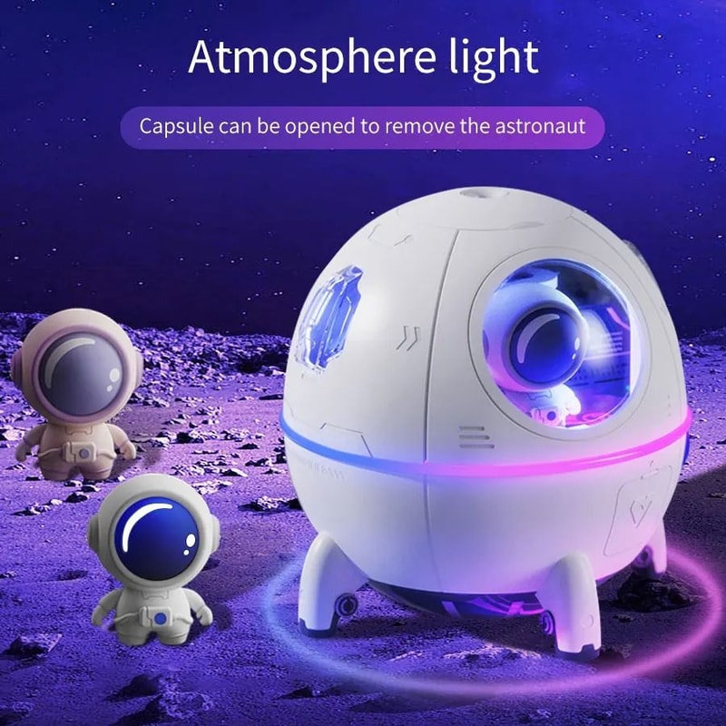 220ML 74oz Space Capsule Air Humidifier Colorful Night Light 0