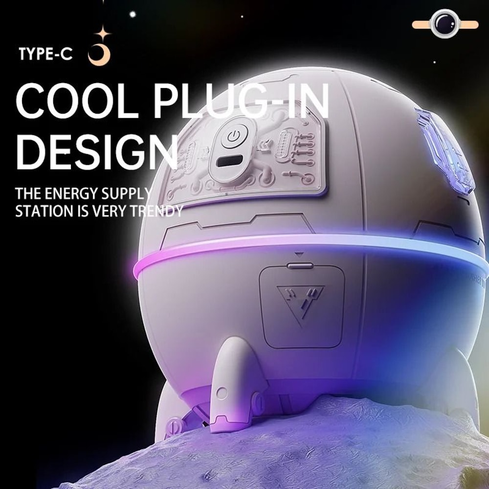 220ML 74oz Space Capsule Air Humidifier Colorful Night Light 1
