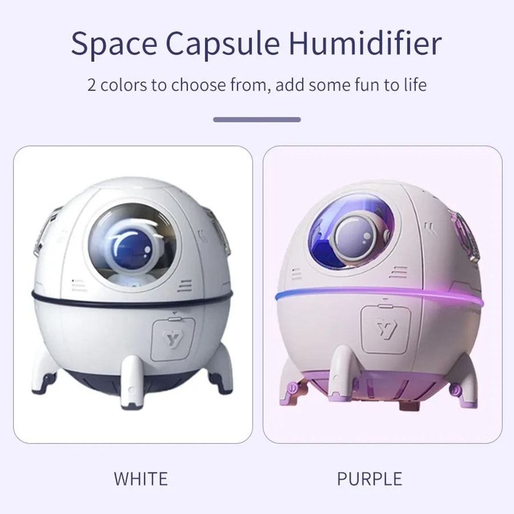 220ML 74oz Space Capsule Air Humidifier Colorful Night Light 3