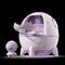 220ML 74oz Space Capsule Air Humidifier Colorful Night Light 7