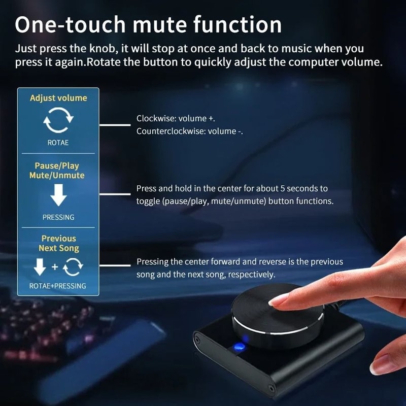 USB Computer Volume Controller Knob Adjuster 1