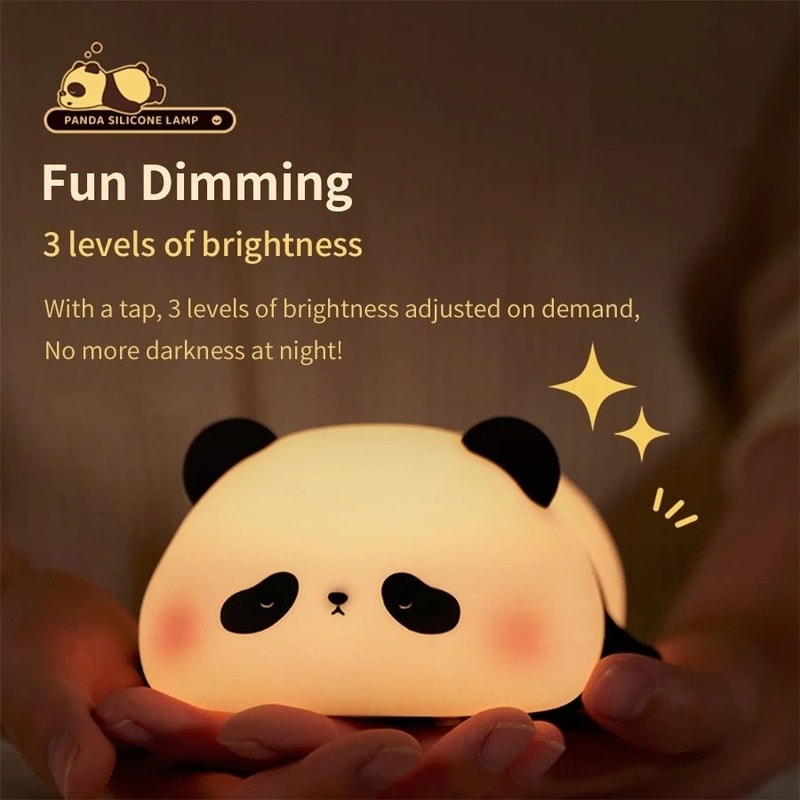 Cute Animal Shape Silicone Night Light Rechargeable Bedside Lamp 1