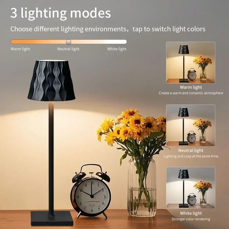 LED Table Lamp Rechargeable Touch Sensor Desk Light 2