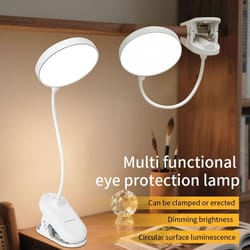 led clip on desk lamp rechargeable touch dimming eye protection light
