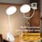 LED Clip On Desk Lamp Rechargeable Touch Dimming Eye Protection Light 0