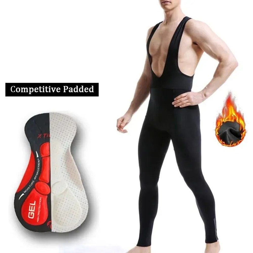Winter Thermal Cycling Bib Trousers Mountain Bike Bicycle Tights 0