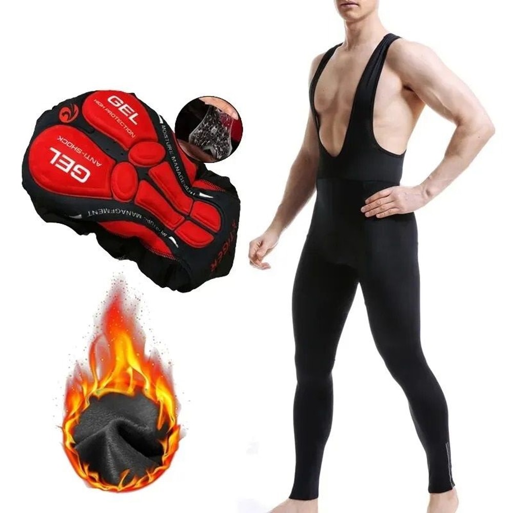 Winter Thermal Cycling Bib Trousers Mountain Bike Bicycle Tights 6