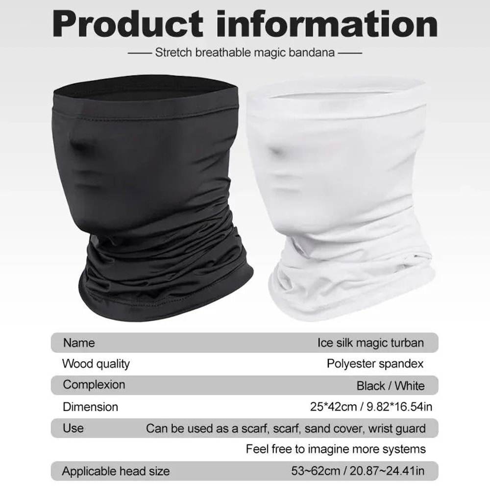 Summer Ice Silk Cycling Face Mask Neck Gaiter 4