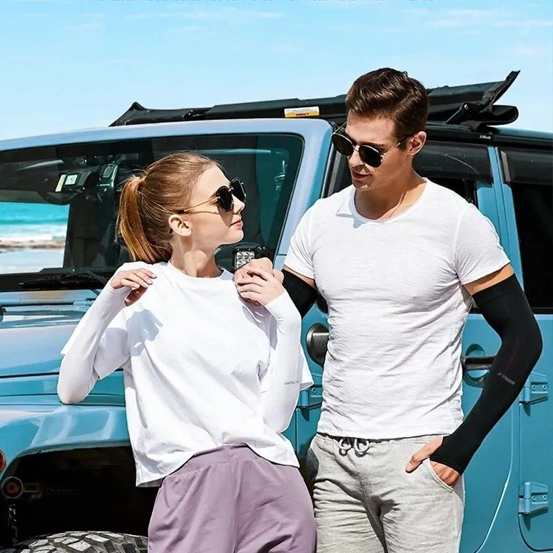 Summer Ice Cloth Cycling Arm Sleeves Sun Protection 0