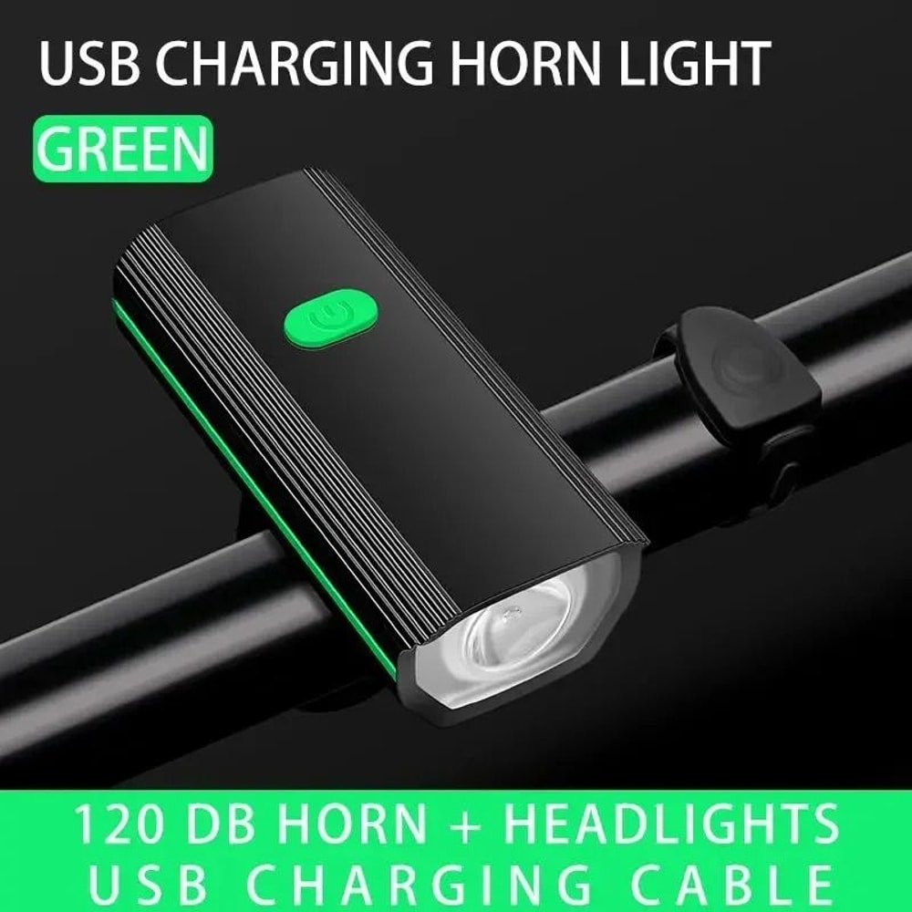 Solar Bicycle Front Light With Horn And USB C Charging 12