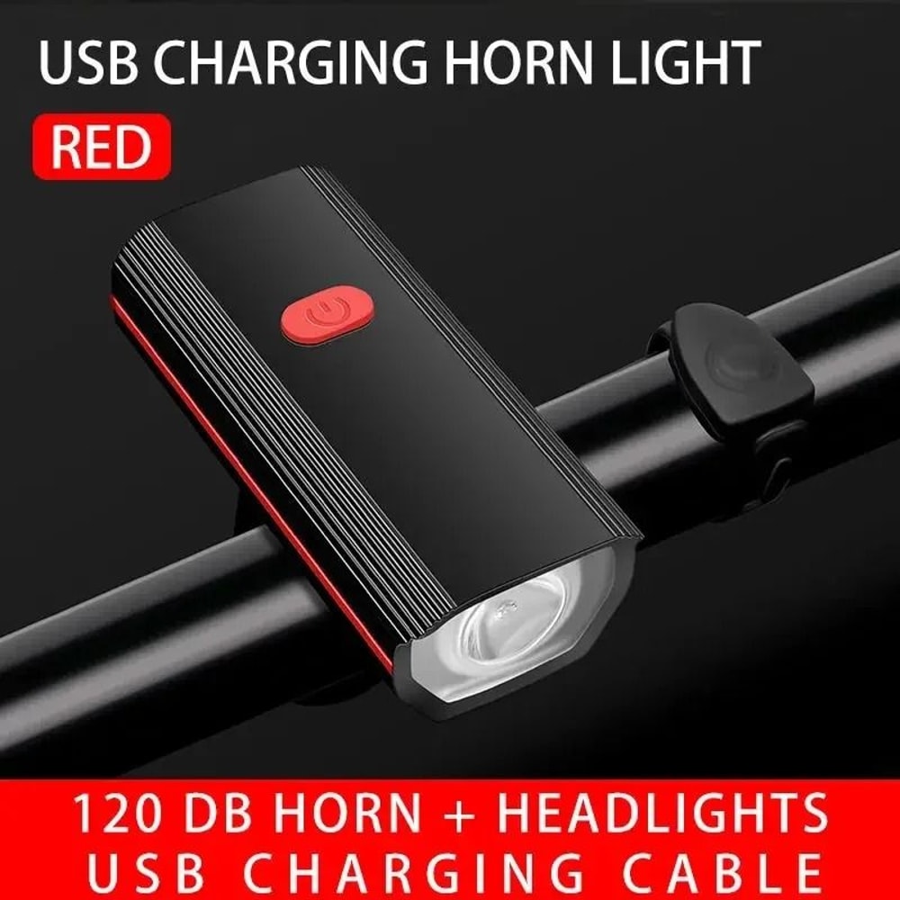 Solar Bicycle Front Light With Horn And USB C Charging 13