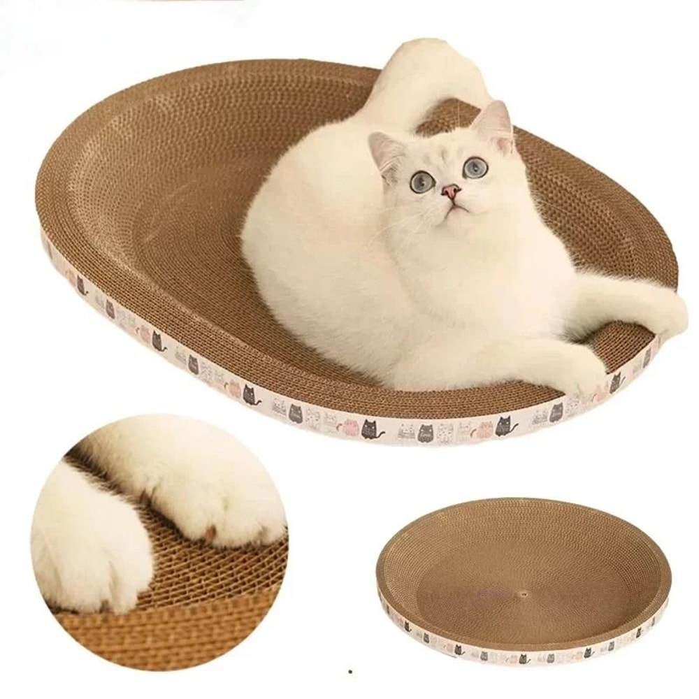 Wear Resistant Corrugated Cat Scratcher And Lounge Bed 0