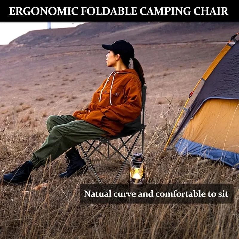 Heavy Duty Outdoor Foldable Camping Chair With Side Pocket 5