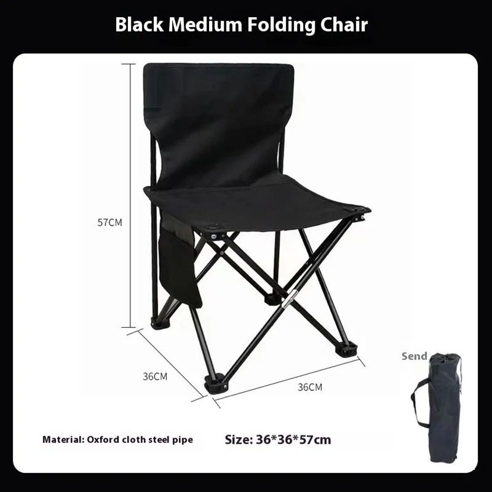 Heavy Duty Outdoor Foldable Camping Chair With Side Pocket 6