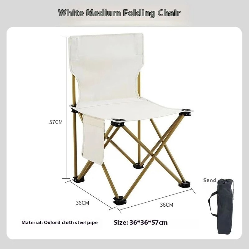 Heavy Duty Outdoor Foldable Camping Chair With Side Pocket 7