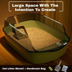 large capacity anti splash open air cat litter box