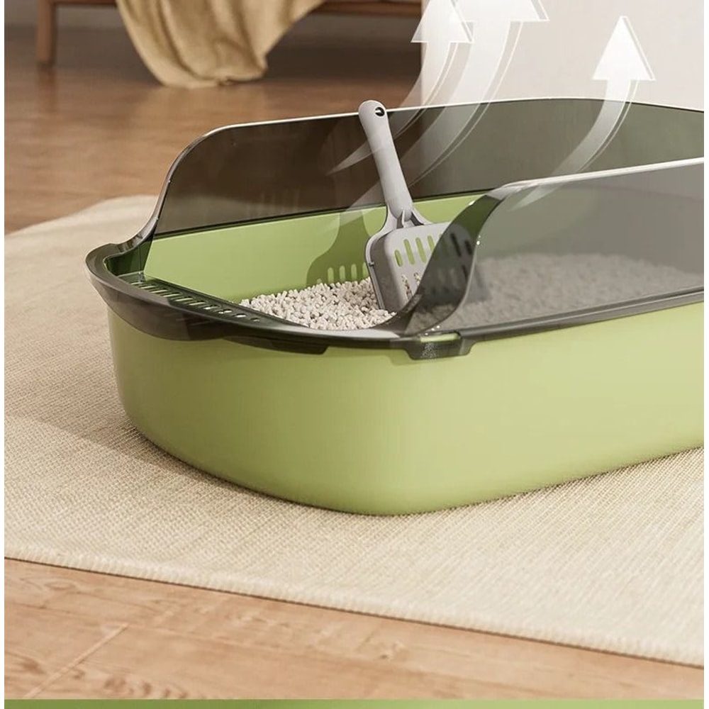 Large Capacity Anti Splash Open Air Cat Litter Box 3