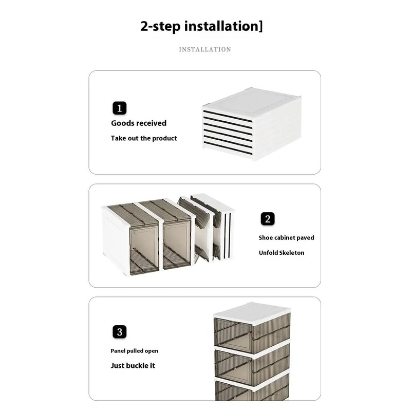 Foldable And Stackable Transparent Sneaker Display Cabinet 4