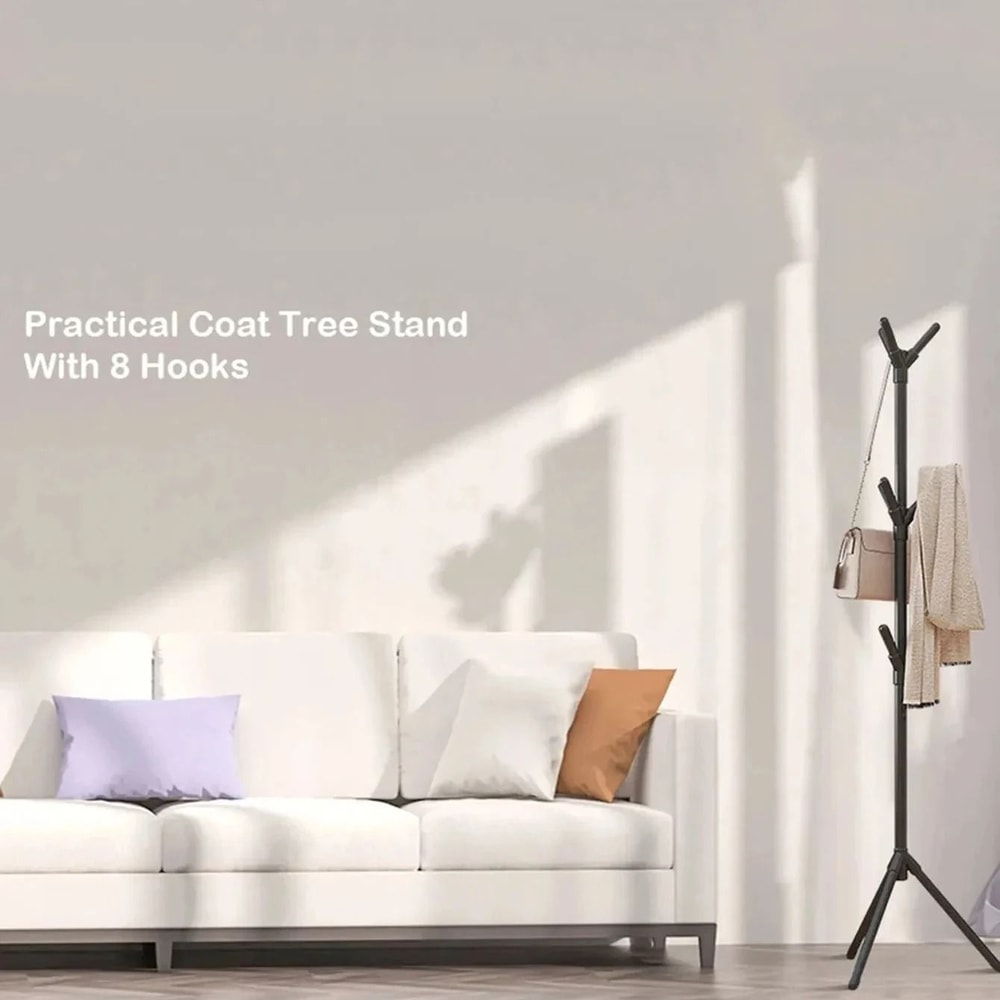 Tree Branch Shape Multi Hook Mobile Coat Rack Stand 2