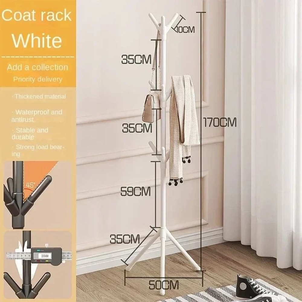 Tree Branch Shape Multi Hook Mobile Coat Rack Stand 4