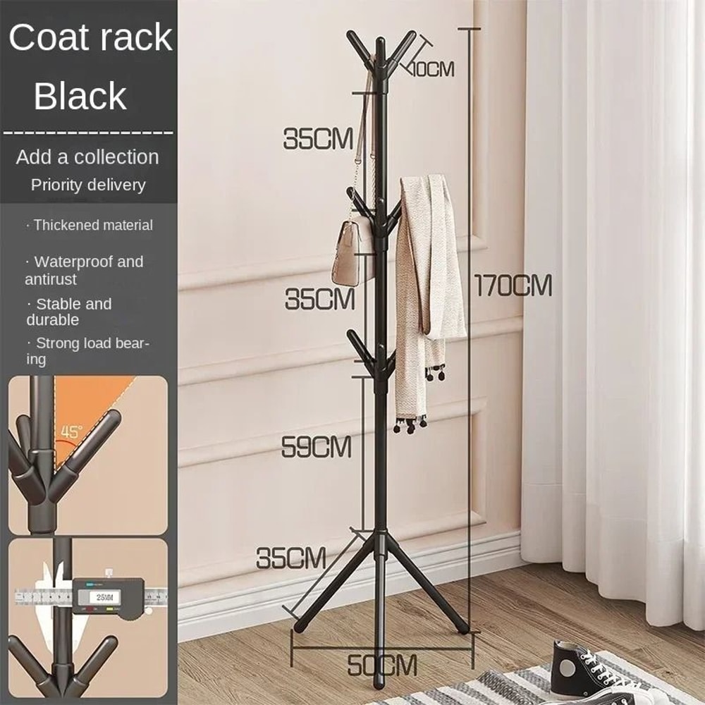 Tree Branch Shape Multi Hook Mobile Coat Rack Stand 6