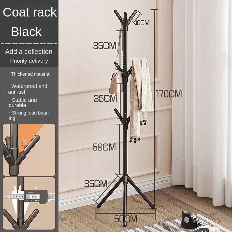 Tree Branch Shape Multi Hook Mobile Coat Rack Stand 6