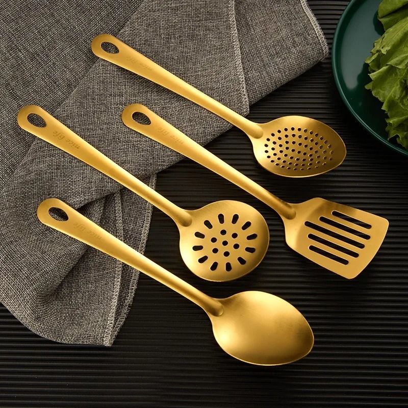 6 Piece Stainless Steel Golden Korean Cutlery Set 4