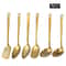6 Piece Stainless Steel Golden Korean Cutlery Set 6