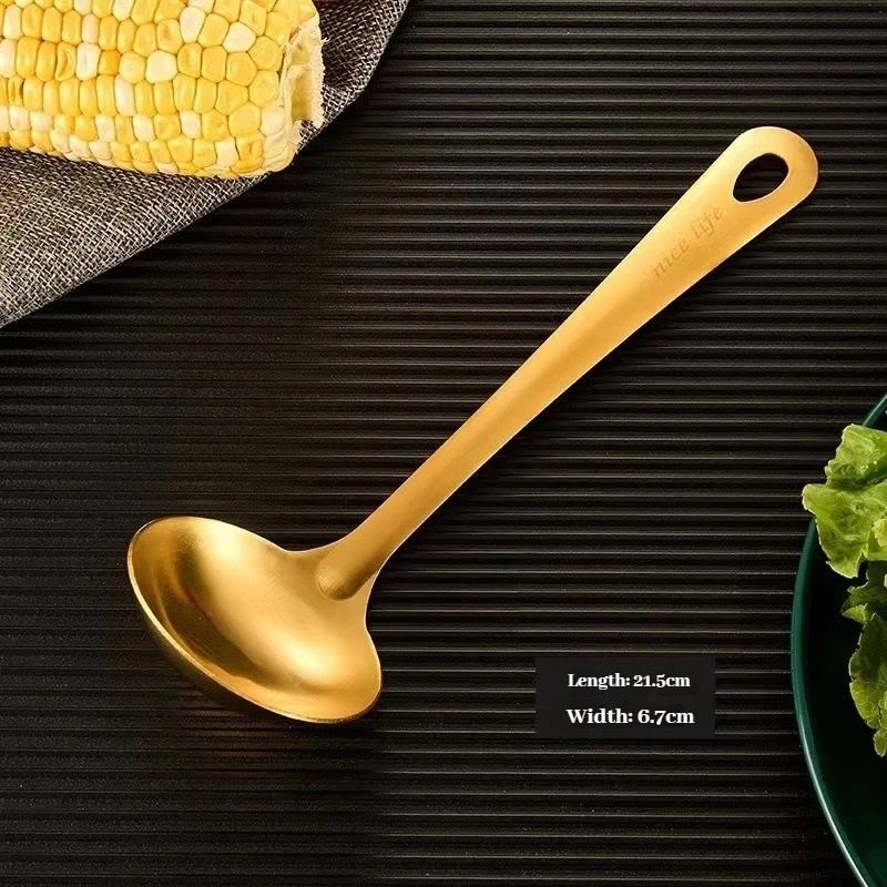 6 Piece Stainless Steel Golden Korean Cutlery Set 7