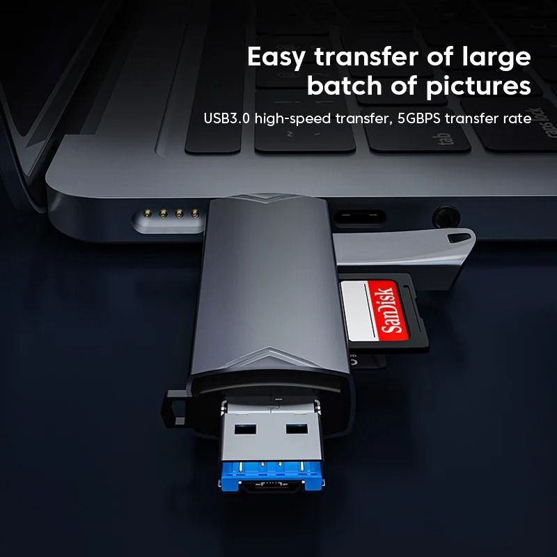 6 In 1 Multi Function Universal Memory Card Reader 3