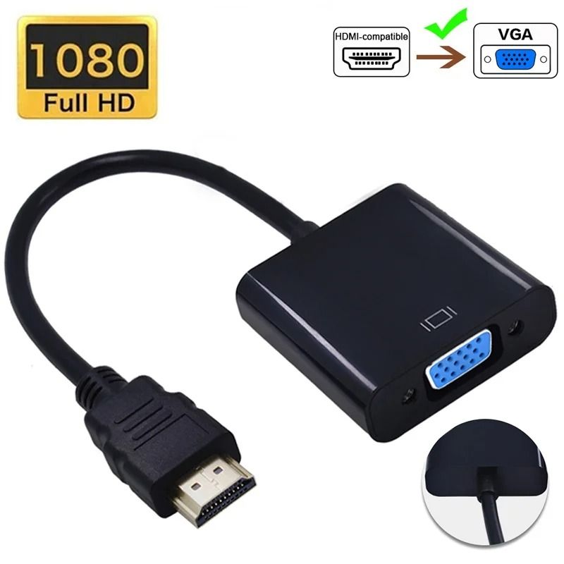 High Definition 1080P HDMI To VGA Converter With Audio 0
