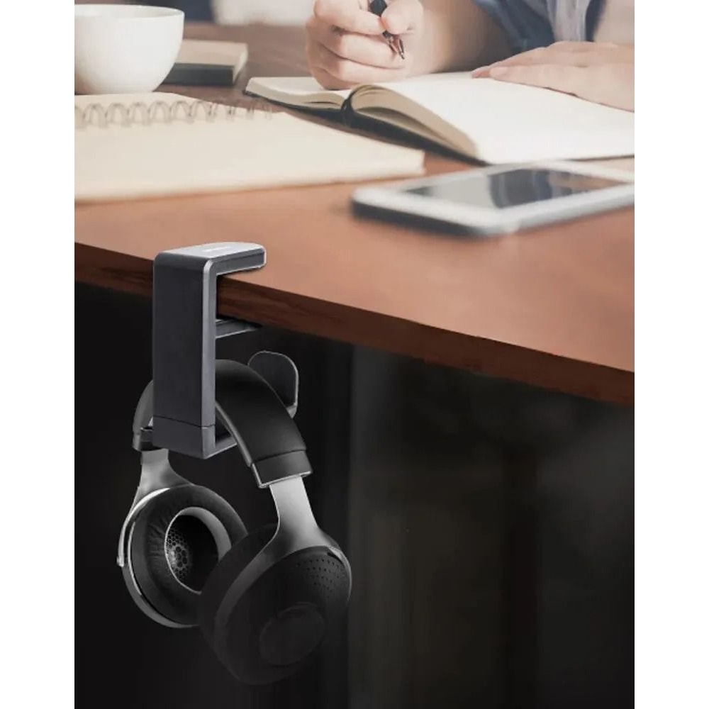 Under Desk 360 Degree Rotating Headphone Hanger 5