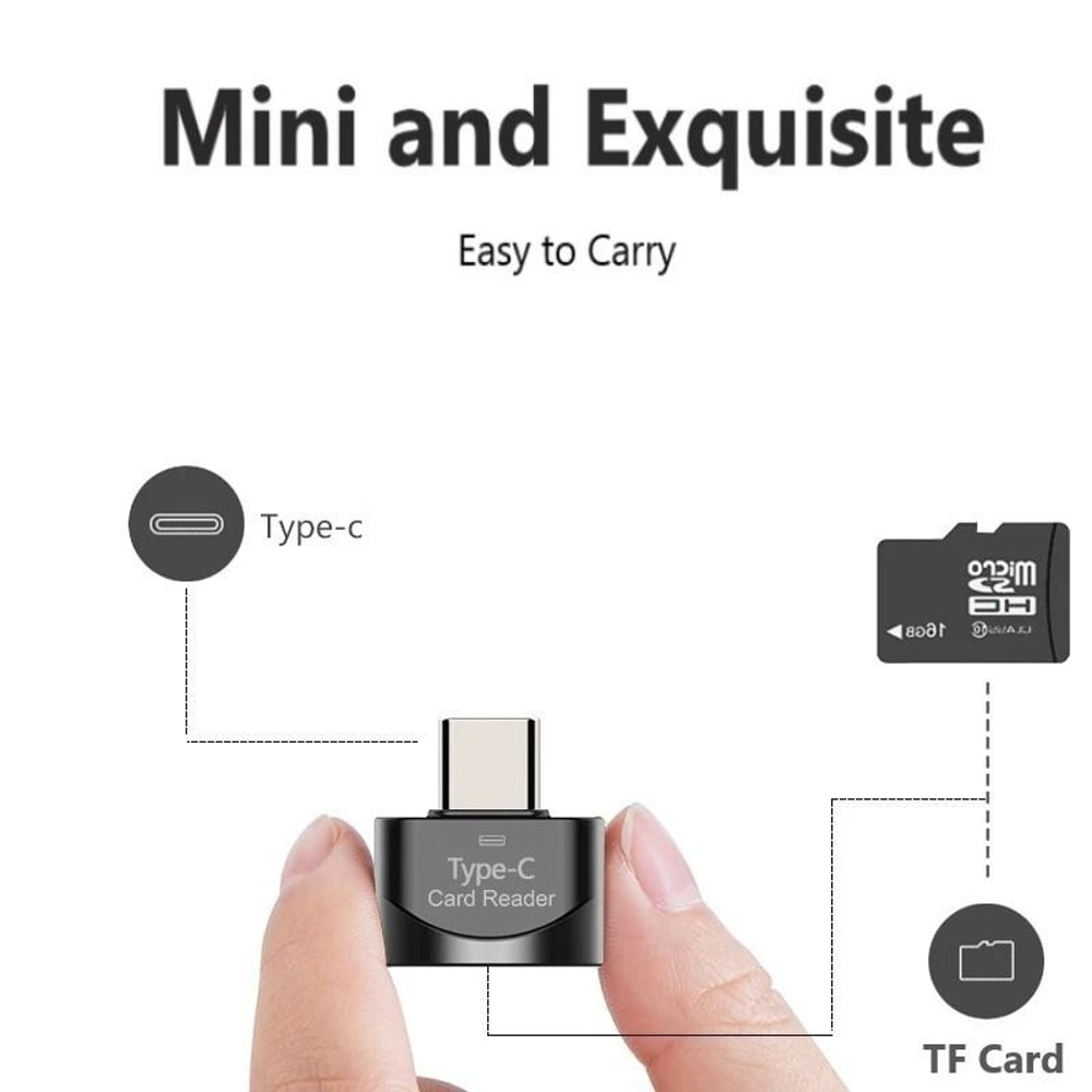 High Speed Type C To Micro SD TF Card Reader 3