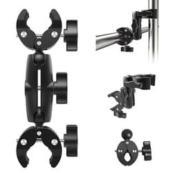 double clamp camera mount for motorcycles and handlebars