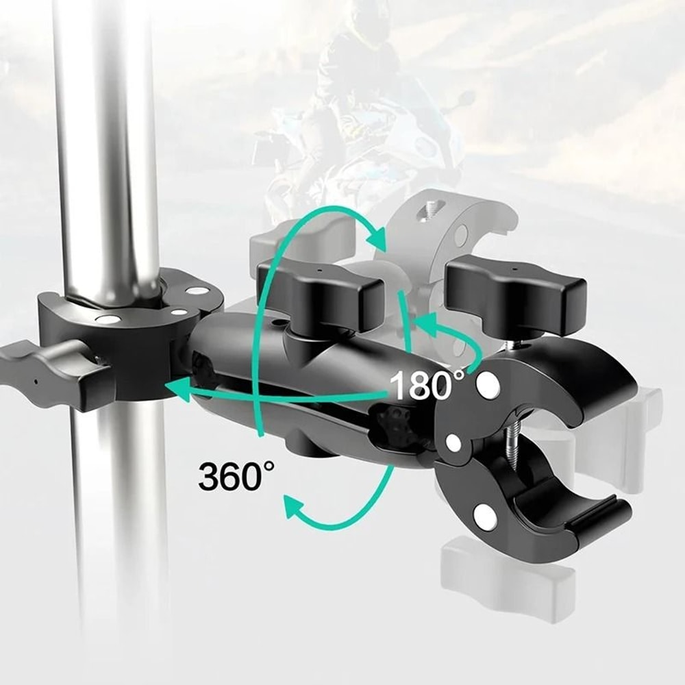Double Clamp Camera Mount For Motorcycles And Handlebars 1