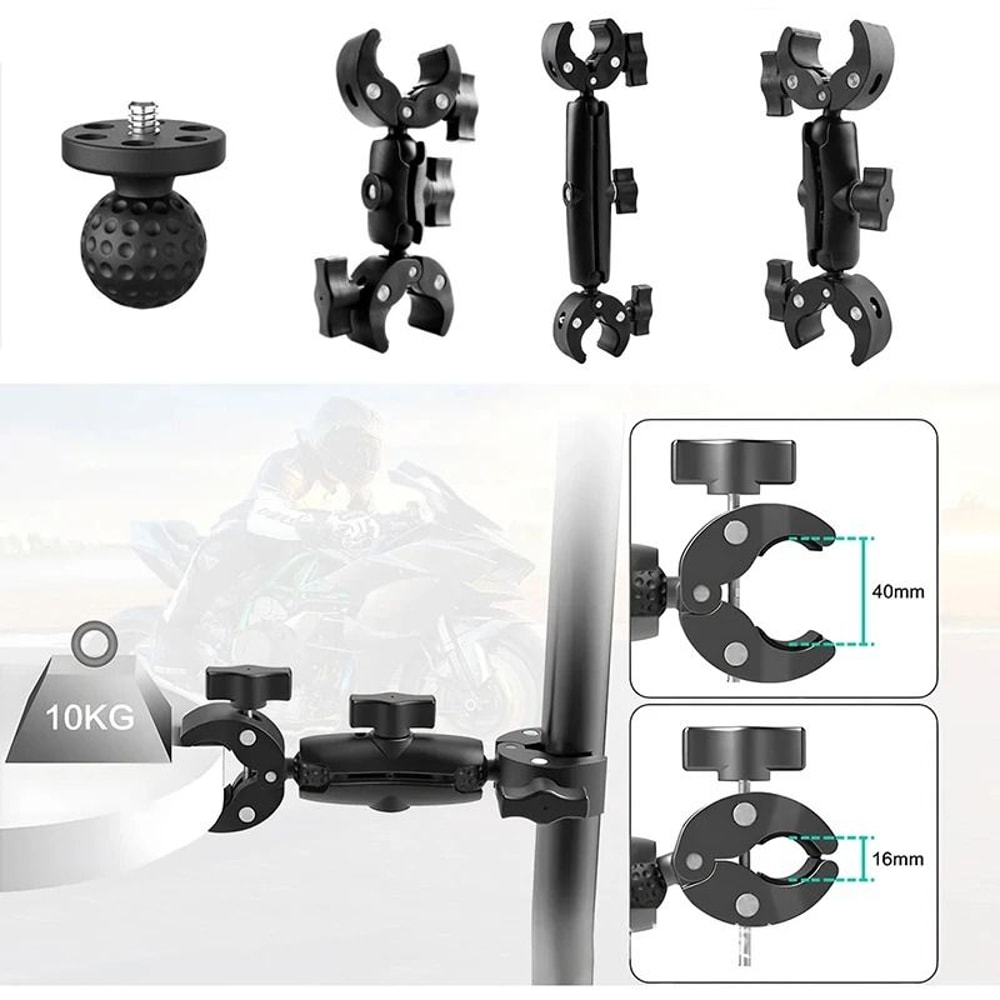 Double Clamp Camera Mount For Motorcycles And Handlebars 5